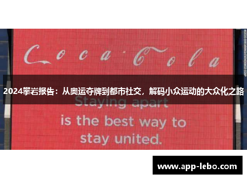 2024攀岩报告：从奥运夺牌到都市社交，解码小众运动的大众化之路